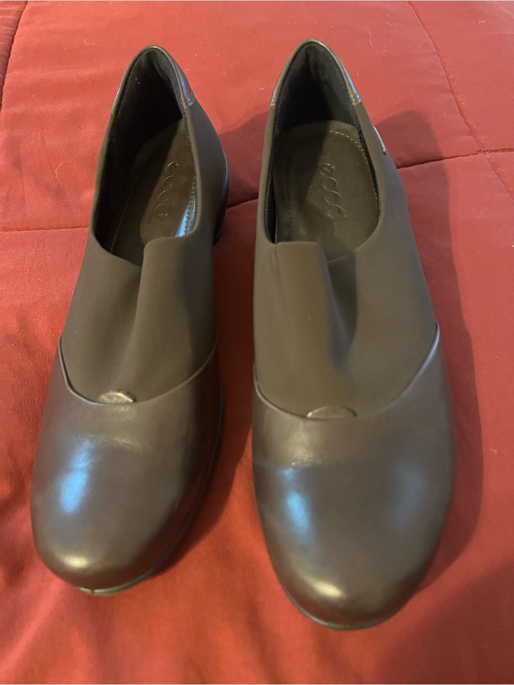 Ecco Women's Slip-On Loafers in Dark Brown